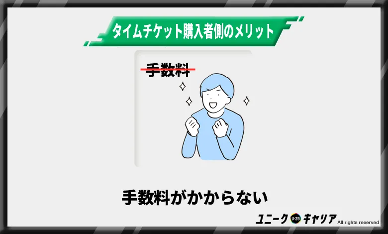 タイムチケット購入者側のメリット2